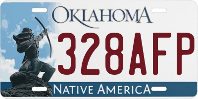 OK license plate 328AFP