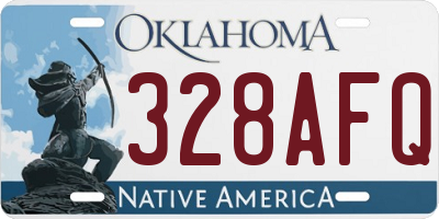 OK license plate 328AFQ