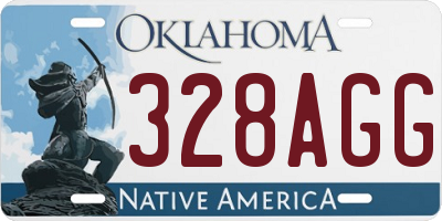 OK license plate 328AGG