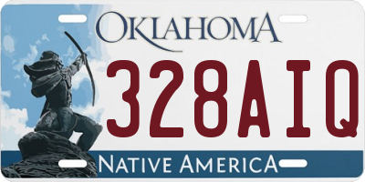 OK license plate 328AIQ