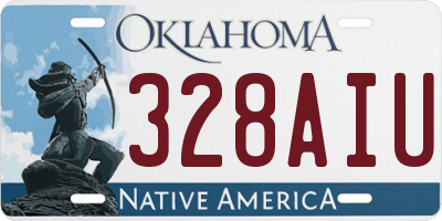 OK license plate 328AIU