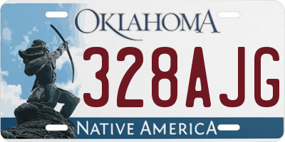 OK license plate 328AJG