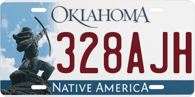 OK license plate 328AJH
