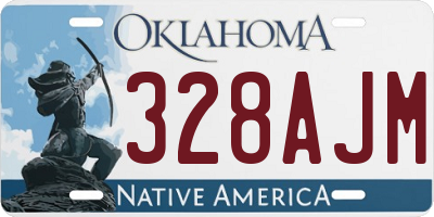 OK license plate 328AJM