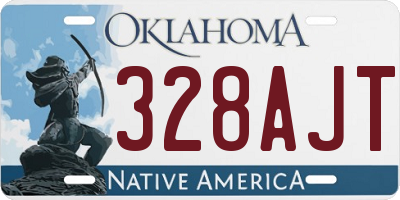 OK license plate 328AJT