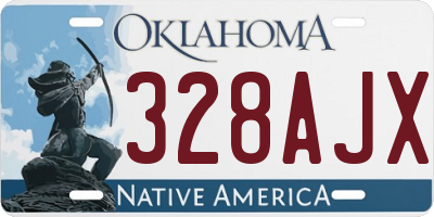 OK license plate 328AJX