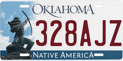 OK license plate 328AJZ