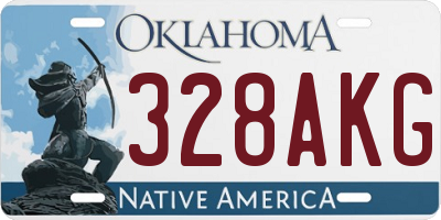 OK license plate 328AKG
