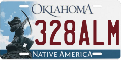 OK license plate 328ALM