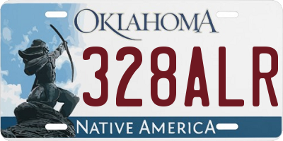 OK license plate 328ALR