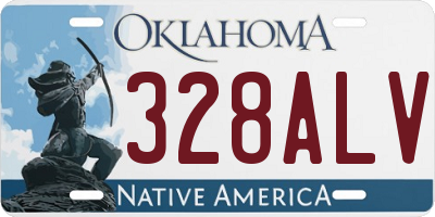 OK license plate 328ALV