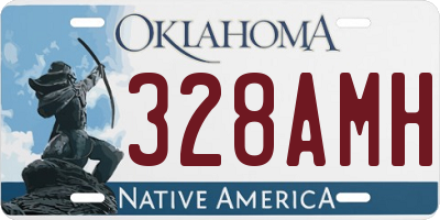 OK license plate 328AMH