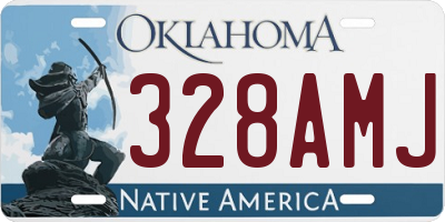 OK license plate 328AMJ