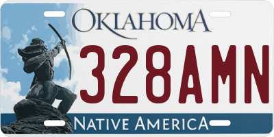 OK license plate 328AMN