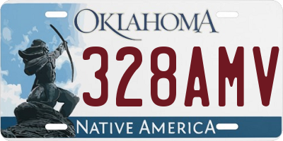 OK license plate 328AMV