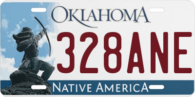 OK license plate 328ANE