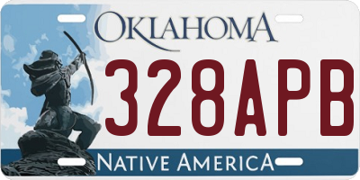 OK license plate 328APB