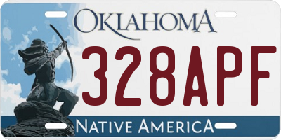 OK license plate 328APF