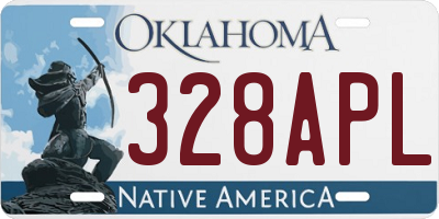 OK license plate 328APL