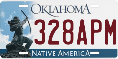 OK license plate 328APM