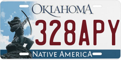OK license plate 328APY