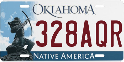 OK license plate 328AQR