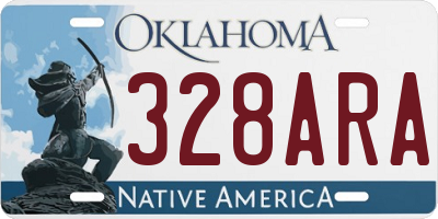 OK license plate 328ARA