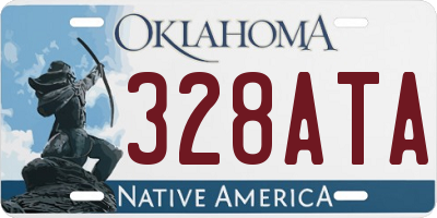 OK license plate 328ATA
