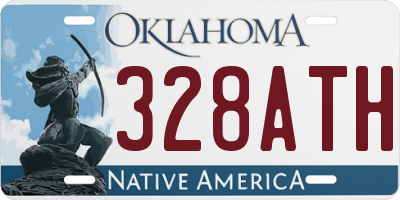OK license plate 328ATH