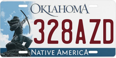 OK license plate 328AZD