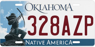 OK license plate 328AZP