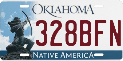 OK license plate 328BFN