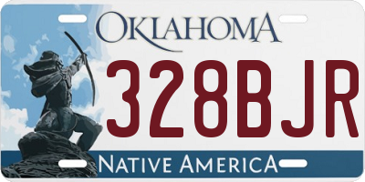 OK license plate 328BJR