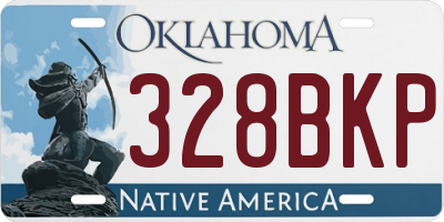 OK license plate 328BKP