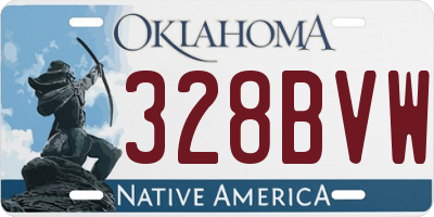 OK license plate 328BVW