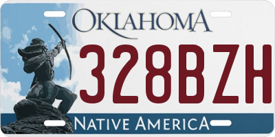 OK license plate 328BZH