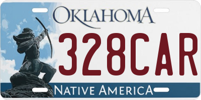 OK license plate 328CAR