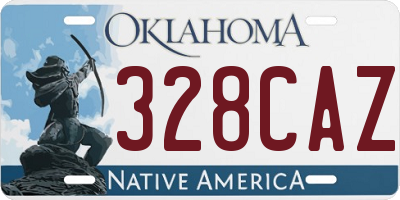 OK license plate 328CAZ
