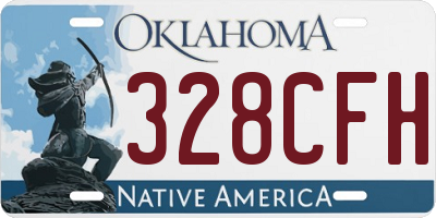 OK license plate 328CFH