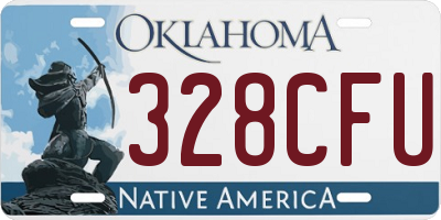 OK license plate 328CFU