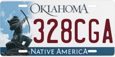 OK license plate 328CGA