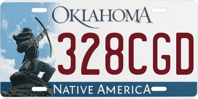 OK license plate 328CGD