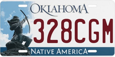 OK license plate 328CGM