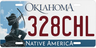 OK license plate 328CHL