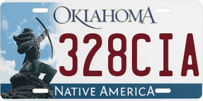 OK license plate 328CIA
