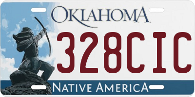 OK license plate 328CIC