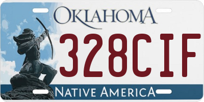 OK license plate 328CIF