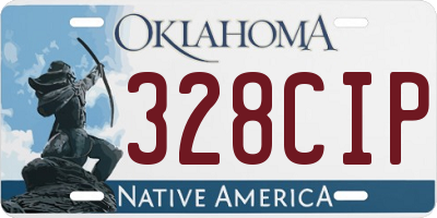 OK license plate 328CIP
