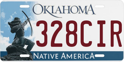 OK license plate 328CIR