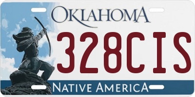 OK license plate 328CIS